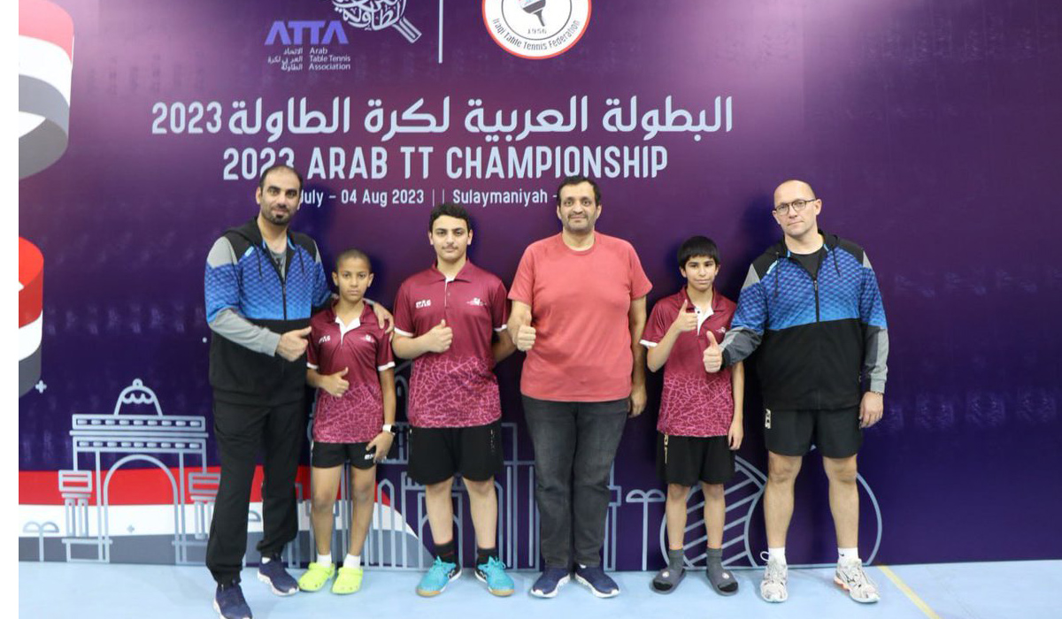 Strong Start for Qatari Teams in Opening of 2023 Arab Table Tennis Championship